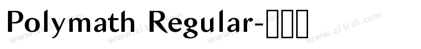Polymath Regular字体转换